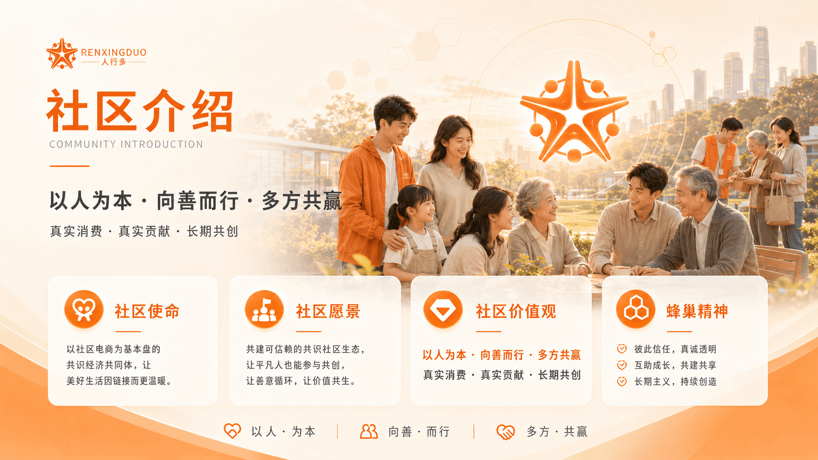 人行多社区介绍：以人为本、向善而行、多方共赢